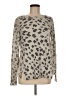 Rebecca Taylor Animal Print Tan Pullover Sweater Size M - photo 1
