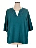 Catherines Teal Short Sleeve Blouse Size 1X - photo 1