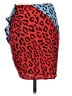 A.L.C. Animal Print Multi Color Blue Casual Skirt Size 2 - photo 2