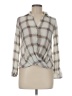 Blu Pepper Plaid Gray Long Sleeve Blouse Size M - photo 1