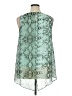 Jennifer Lopez 100% Polyester Teal Sleeveless Blouse Size XL - photo 2