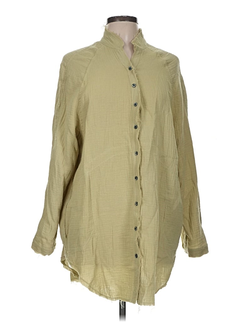 Pre-owned Urban Daizy Long Sleeve Blouse In Tan