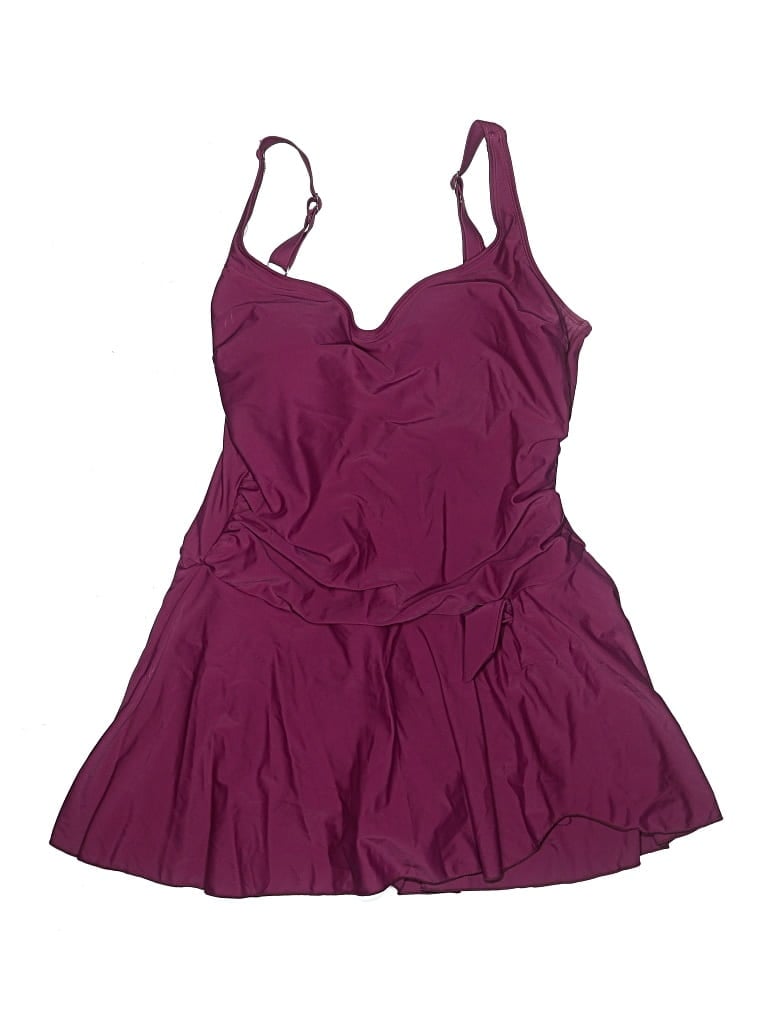 Pre-owned Assorted Brands Swimsuit Top Burgundy Swimwear