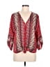 West Kei 100% Polyester Red 3/4 Sleeve Blouse Size M - photo 1