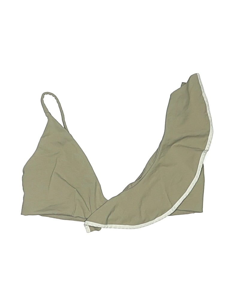 Pre-owned Marysia Swimsuit Top Tan Solid Pattern Swimwear