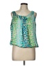 New Directions 100% Polyester Green Sleeveless Blouse Size L - photo 1