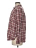 Express Plaid Burgundy Long Sleeve Button-Down Shirt Size M - photo 5