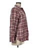 Express Plaid Burgundy Long Sleeve Button-Down Shirt Size M - photo 4