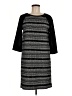Ann Taylor LOFT Chevron-herringbone Black Casual Dress Size M - photo 1