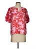 Vineet Bahl 100% Rayon Paisley Red Short Sleeve Blouse Size S - photo 1