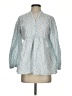 Studio West 100% Cotton Blue 3/4 Sleeve Blouse Size S - photo 1
