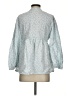 Studio West 100% Cotton Blue 3/4 Sleeve Blouse Size S - photo 2