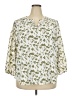 Monday Fun 100% Polyester Ivory 3/4 Sleeve Blouse Size 2X - photo 1
