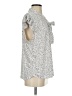 Unbranded Polka Dots Silver Short Sleeve Blouse Size S (estimated) - photo 4