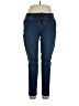 Inc Denim Solid Blue Jeans Size 16 - photo 1