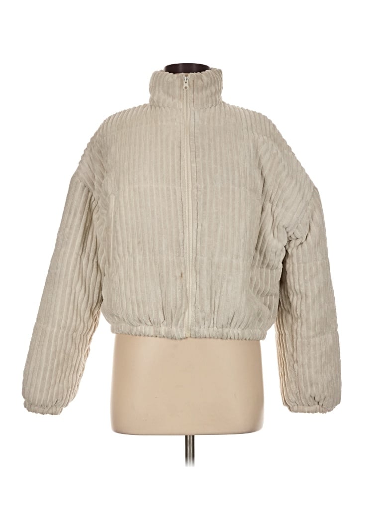 Pre-owned Mi Ami Faux Fur Jacket In Ivory