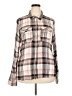 Maurices 100% Rayon Plaid Silver Long Sleeve Blouse Size 20 (2) - photo 1