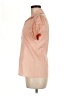Theory Solid Pink Orange Short Sleeve Blouse Size M - photo 5