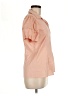 Theory Solid Pink Orange Short Sleeve Blouse Size M - photo 4