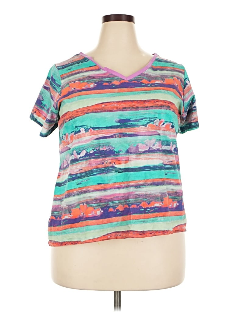 Pre-owned Avenue Short Sleeve T-shirt In Teal