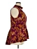 Cleo Burgundy Sleeveless Blouse Size 1X - photo 4