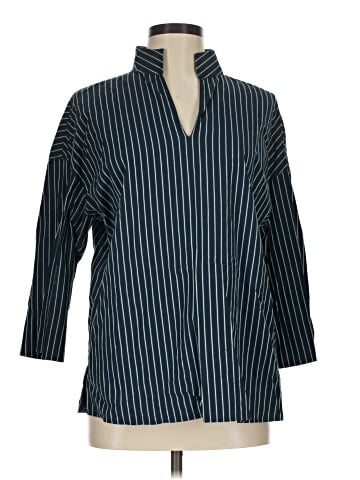 Lafayette 148 New York 3/4 Sleeve Button-Down Shirt (view 1)