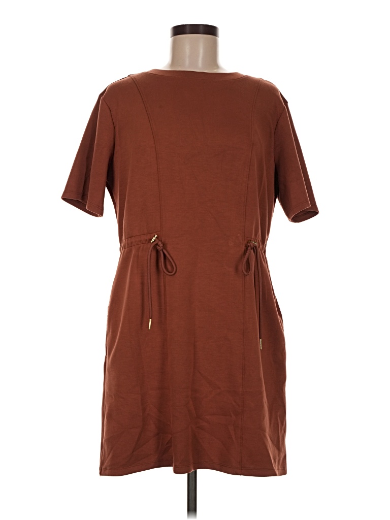 Pre-owned Stylus Casual Dress In Brown