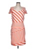 ECI Stripes Orange Casual Dress Size L - photo 1