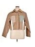 Jason Wu Collective 100% Cotton Color Block Tan Jacket Size XL - photo 1