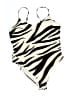 H&M Animal Print Ivory One Piece Swimsuit Size L - photo 1
