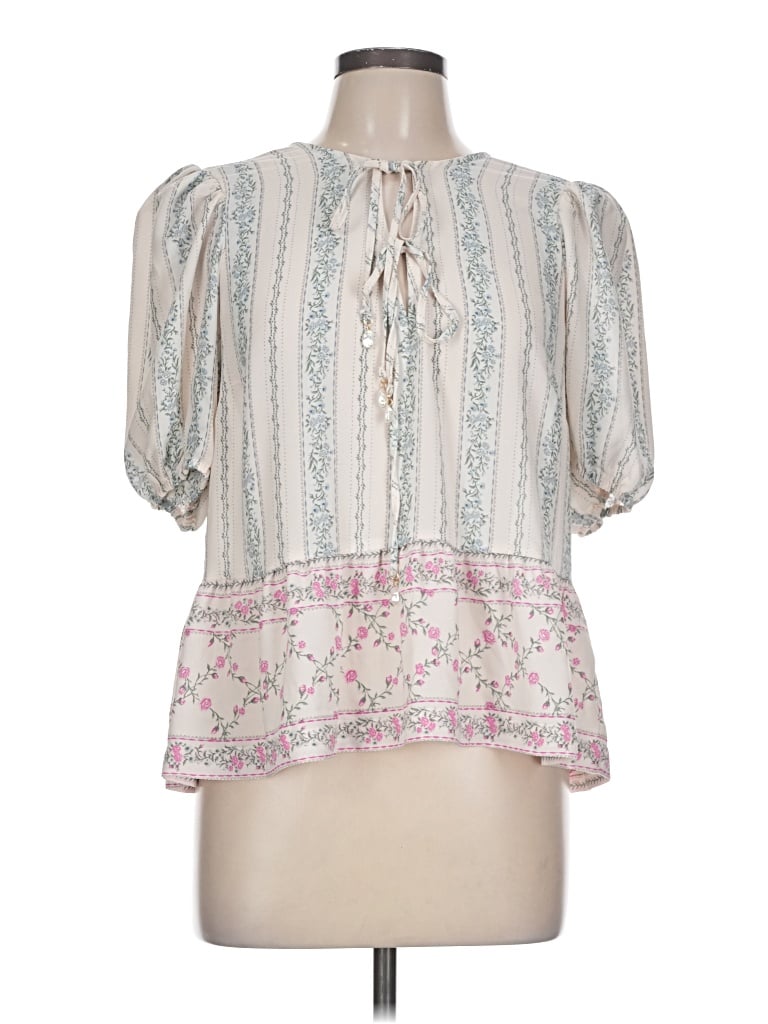 Pre-owned Cece 3/4 Sleeve Blouse In Ivory