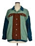 Shein Curve Color Block Teal Jacket Size 16 Plus (2) - photo 1