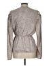 Express Outlet 100% Polyester Silver Long Sleeve Blouse Size L - photo 2