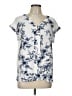 Fortune + Ivy 100% Polyester Tropical Ivory Short Sleeve Blouse Size L - photo 1