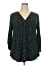 West K Teal Long Sleeve Blouse Size 2X - photo 1