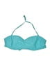 Assorted Brands Solid Teal Swimsuit Top Size L - photo 1