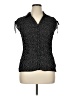 Blousology 100% Polyester Polka Dots Black Sleeveless Blouse Size XL - photo 1