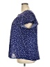 Papermoon 100% Polyester Stars Blue Short Sleeve Blouse Size 2X - photo 5