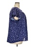 Papermoon 100% Polyester Stars Blue Short Sleeve Blouse Size 2X - photo 4