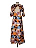 Shein 100% Polyester Print Orange Casual Dress Size XL - photo 2