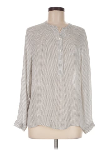 Vince. Long Sleeve Silk Top (view 1)