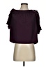 Lovely J Burgundy Short Sleeve Blouse Size M - photo 1