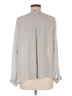 Vince. 100% Silk Gray Long Sleeve Silk Top Size M - photo 2