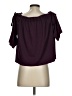 Lovely J Burgundy Short Sleeve Blouse Size M - photo 2