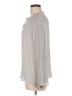 Vince. 100% Silk Gray Long Sleeve Silk Top Size M - photo 5