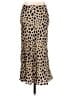 Réalisation 100% Silk Animal Print Tan Silk Skirt Size XS - photo 1