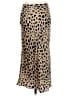 Réalisation 100% Silk Animal Print Tan Silk Skirt Size XS - photo 2