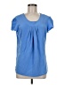 Lands' End 100% Polyester Blue Short Sleeve Blouse Size 6 - photo 1