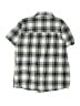 DKNY 100% Cotton Plaid Gray Short Sleeve Button-Down Shirt Size 10 - photo 2
