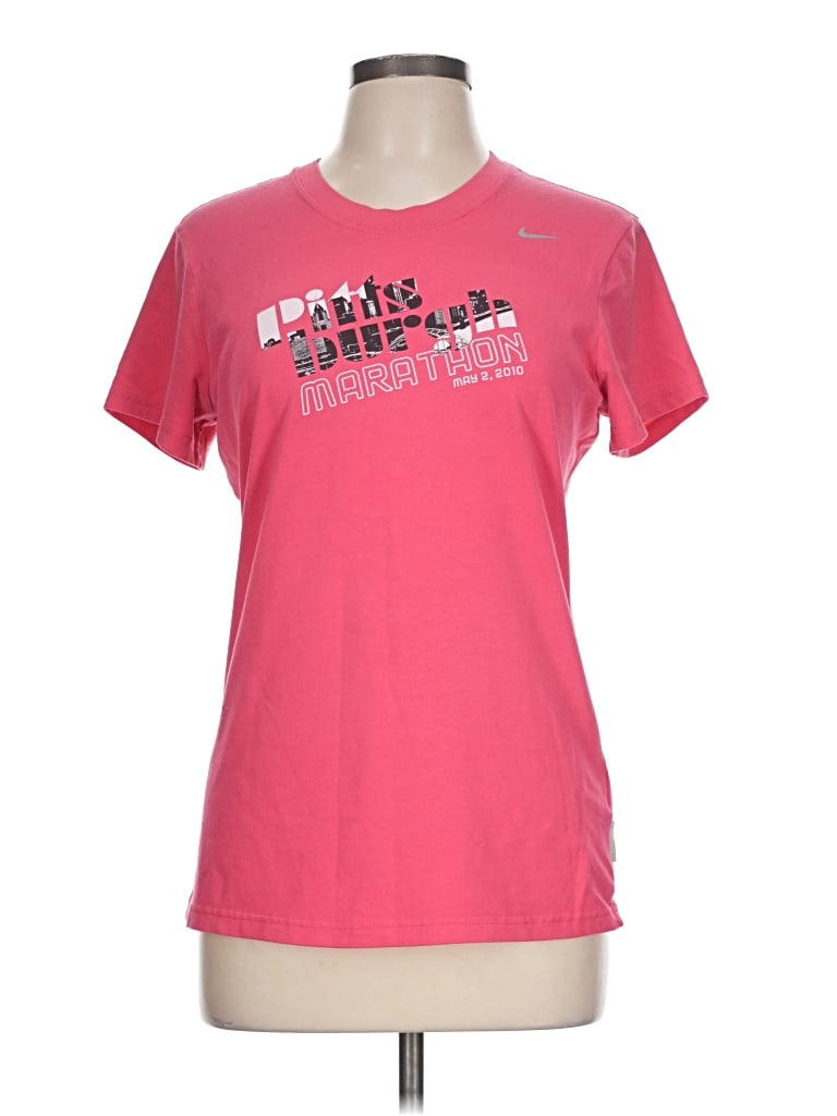 Pre-owned Nike Active T-shirt In Pink